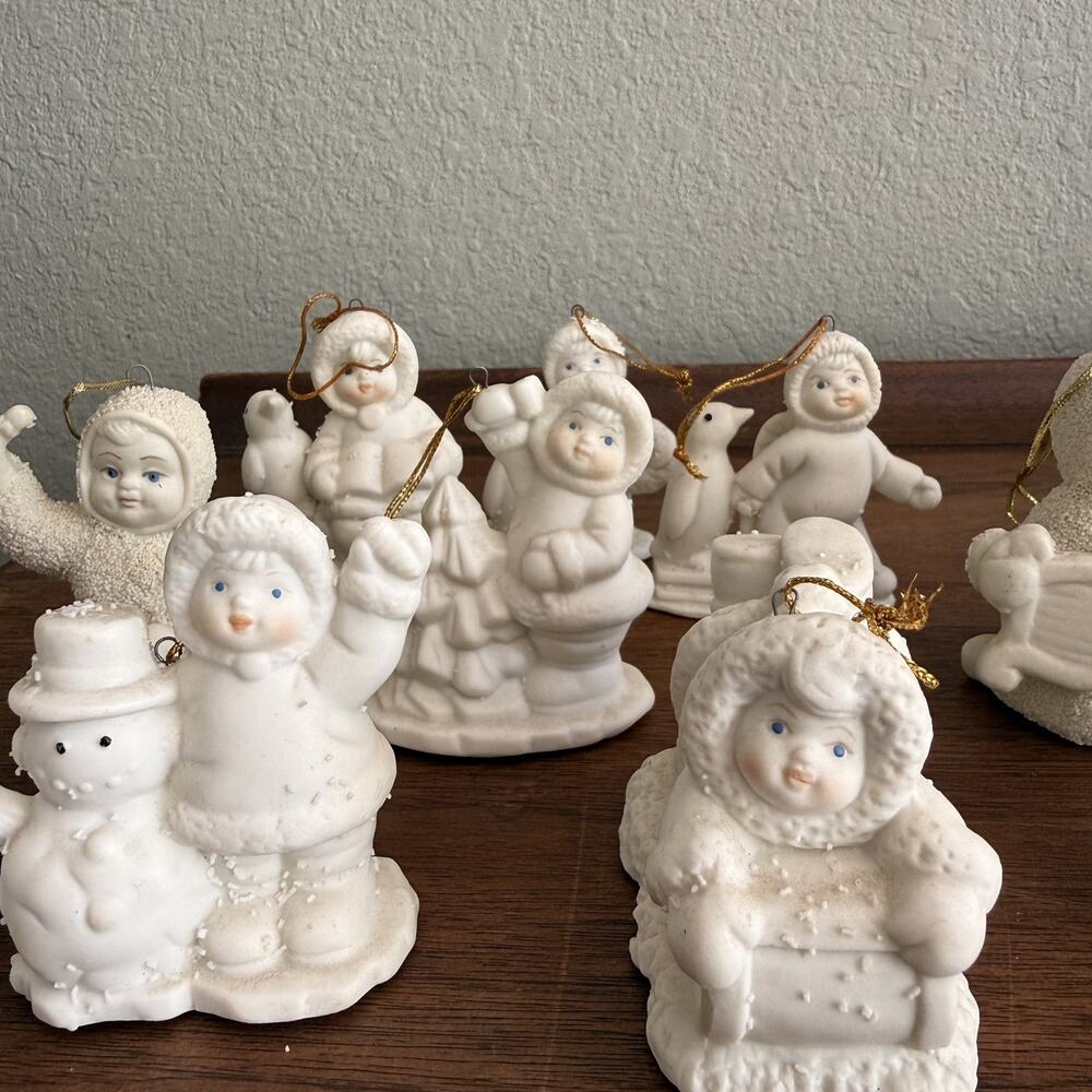 Snowbabies Porcelain White Figurine Set of 13 Winter Christmas Collection